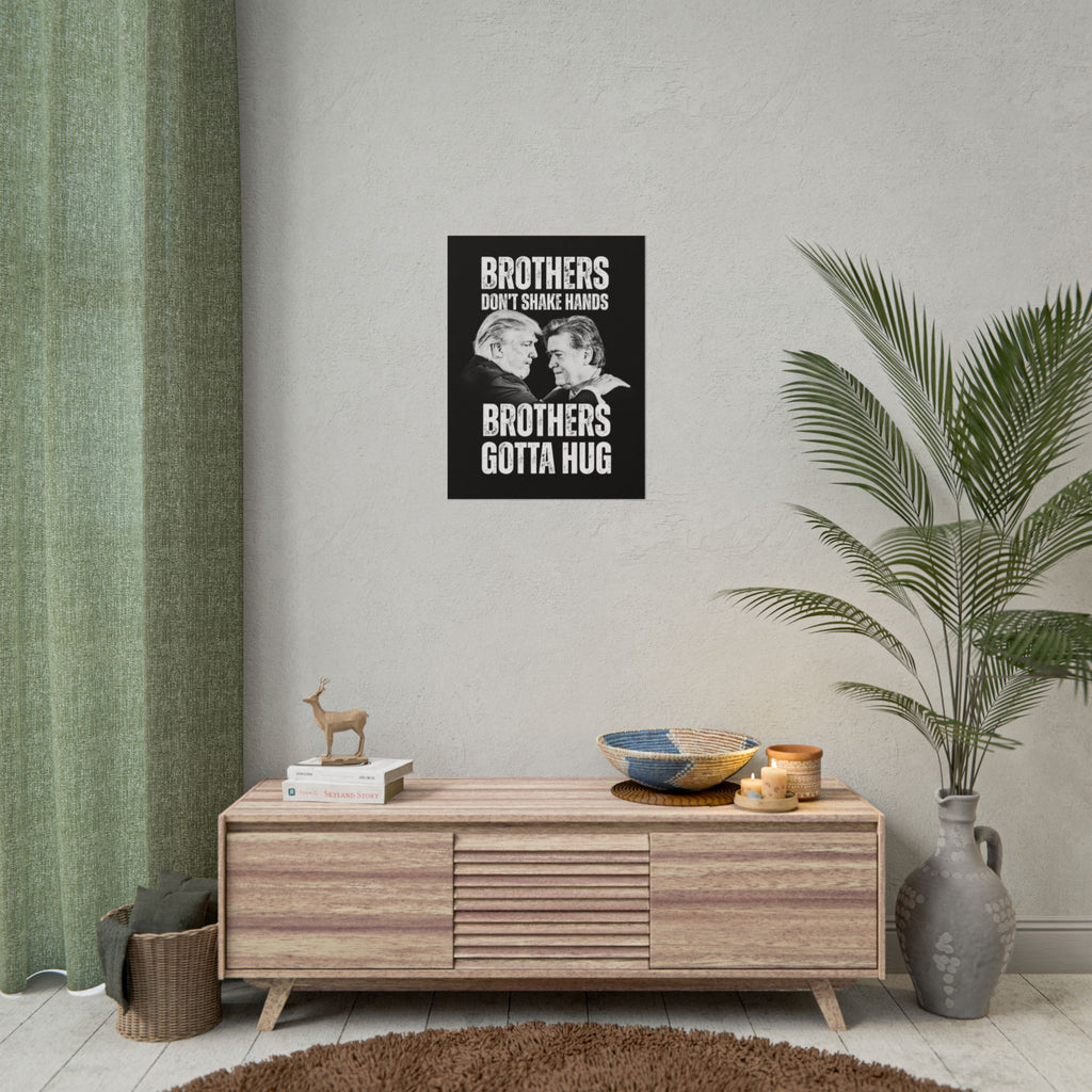 Bannon and Trump Brotherly Love Rolled Poster, Fun Gift for Siblings, Unique Wall Art, Home Decor, Perfect for Birthdays or Celebrations
