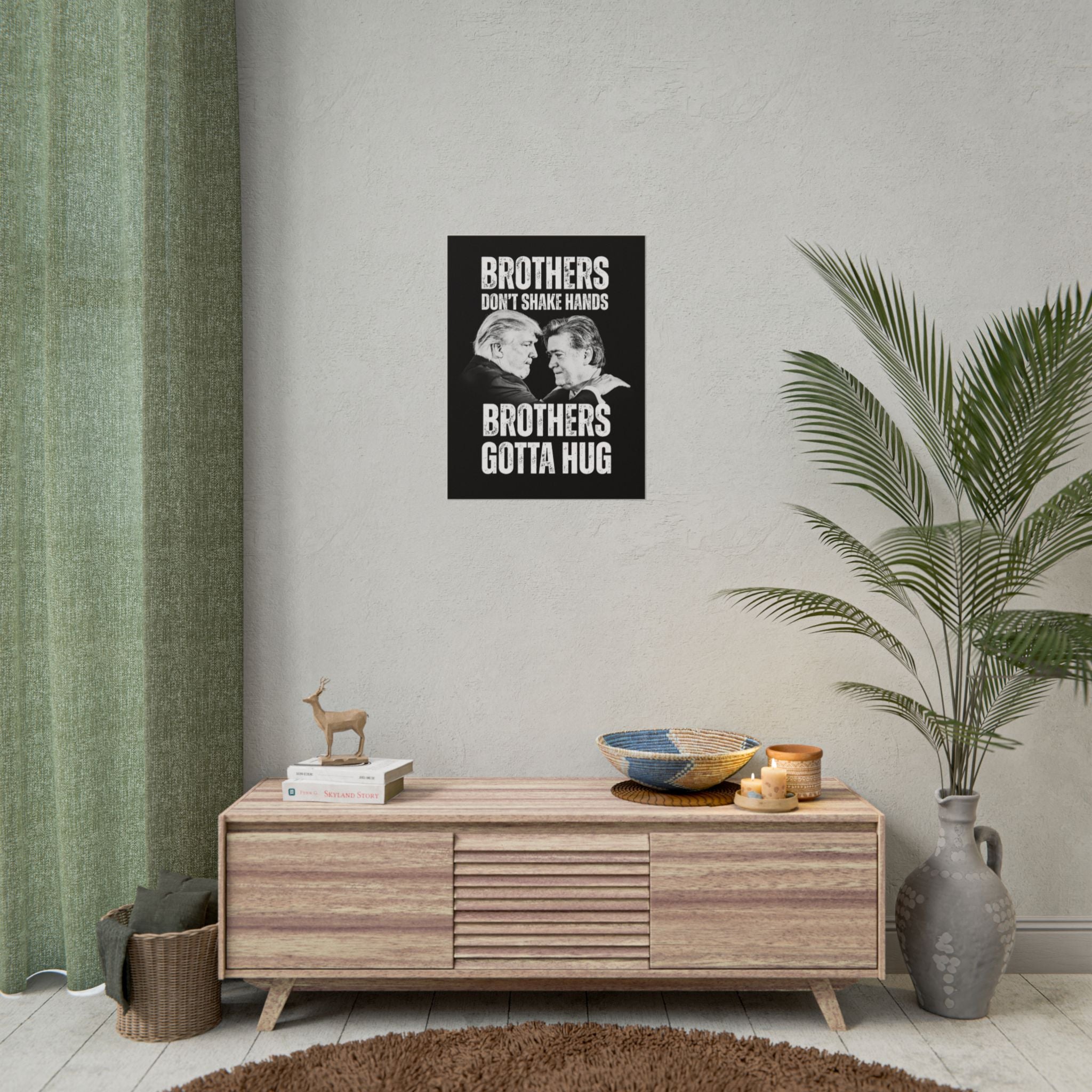 Bannon and Trump Brotherly Love Rolled Poster, Fun Gift for Siblings, Unique Wall Art, Home Decor, Perfect for Birthdays or Celebrations