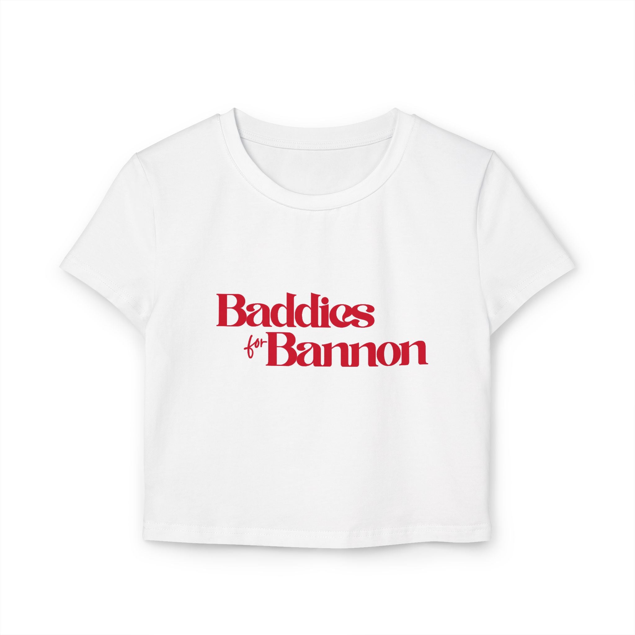 Cute Casual Baddies & Bannon Women's Baby Tee, Summer Top, Trendy T-Shirt, Gift for Friends, Feminine Style