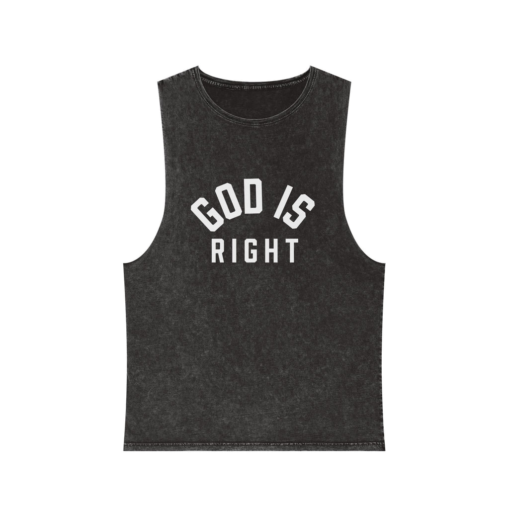 God Is Right Stonewash Tank Top