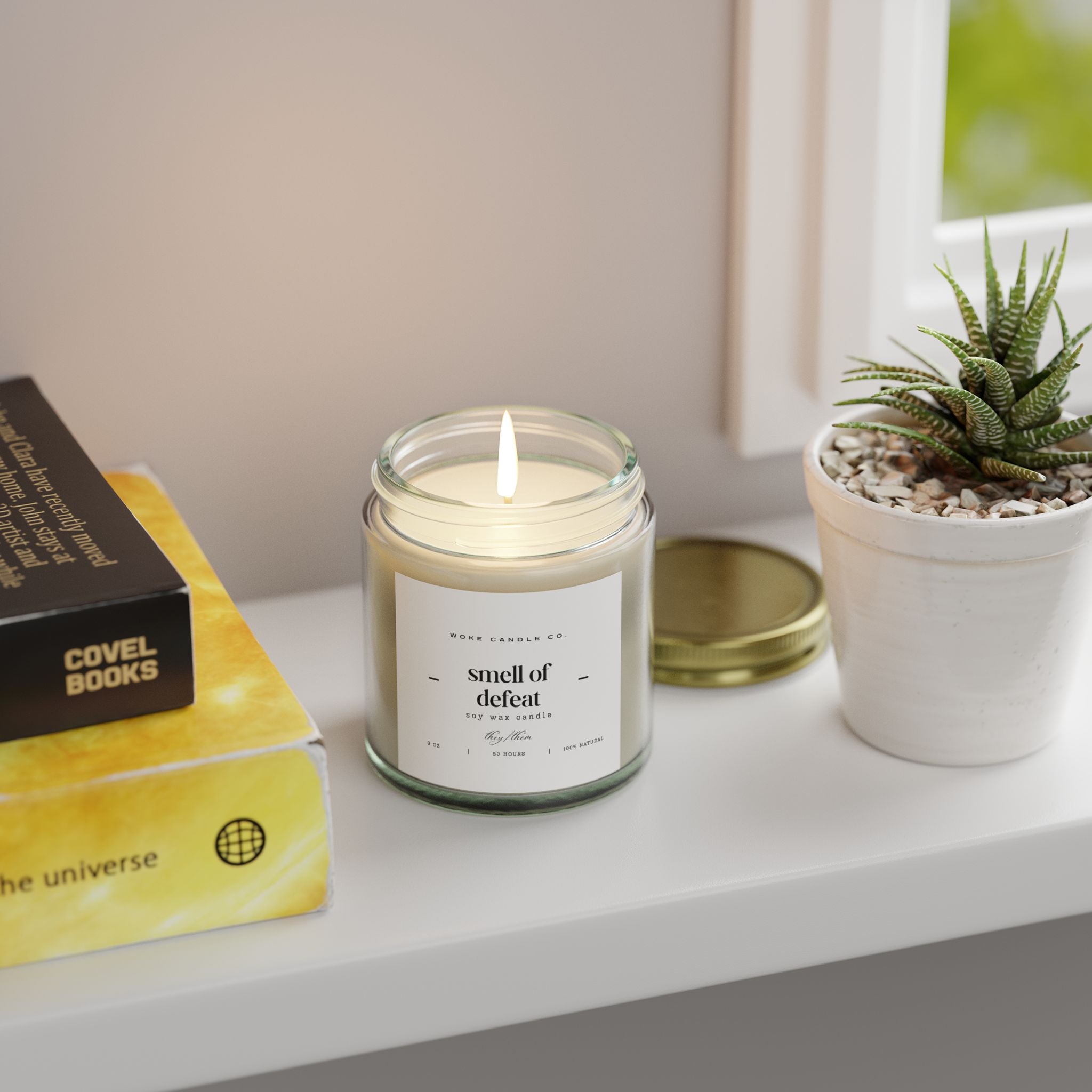 Woke Candel Co - Smell of Defeat, Cozy Home Decor, Relaxation Gift, Self-Care Essentials, Aromatherapy, Gift for Her