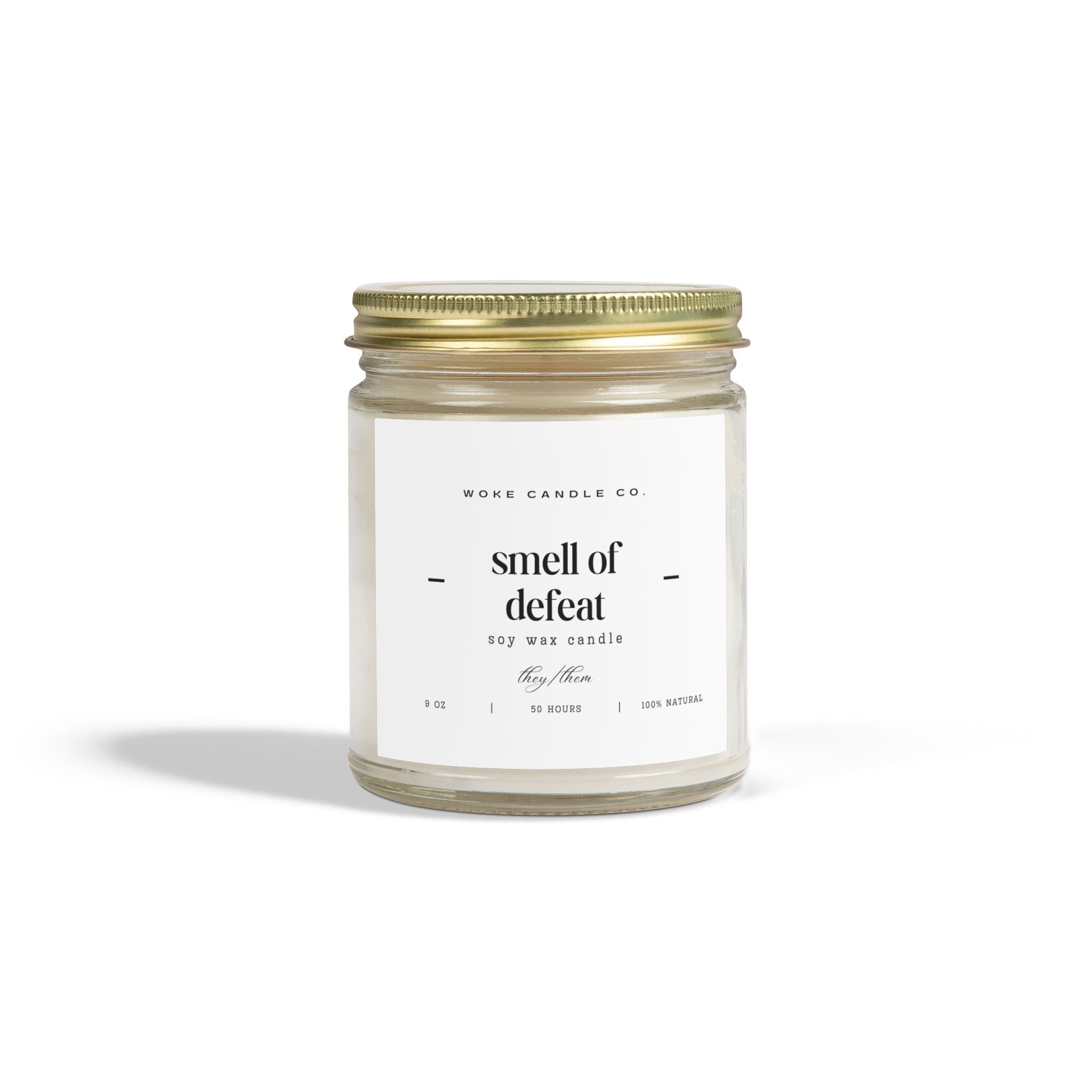 Woke Candel Co - Smell of Defeat, Cozy Home Decor, Relaxation Gift, Self-Care Essentials, Aromatherapy, Gift for Her