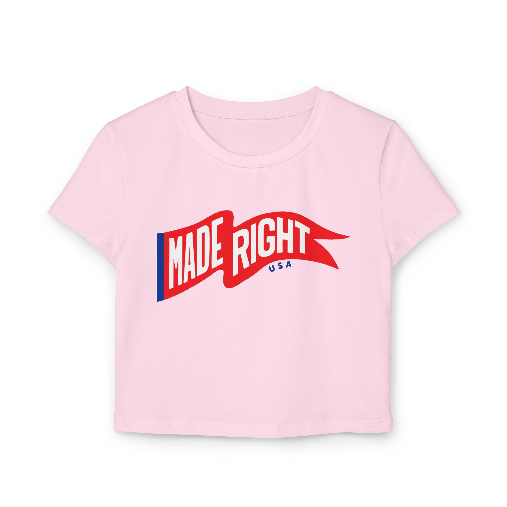 Vintage-Inspired Women's Baby Tee, Made Right Graphic Tee, Casual Crop Top, Everyday Wear, Perfect for Gifts, Summer Fashion