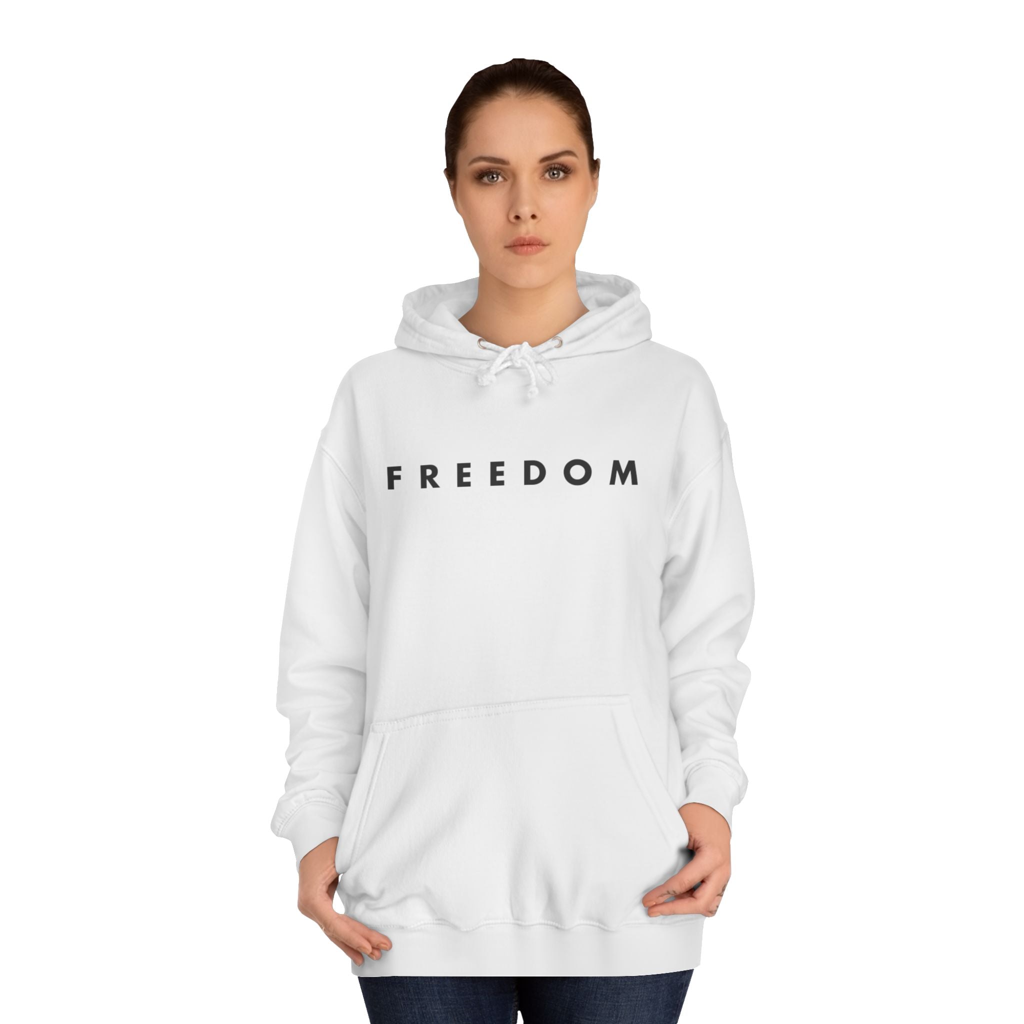 Freedom Unisex College Hoodie, Casual Sweatshirt, American Flag Apparel, College Student Gift, Independence Day Hoodie, Everyday Comfort