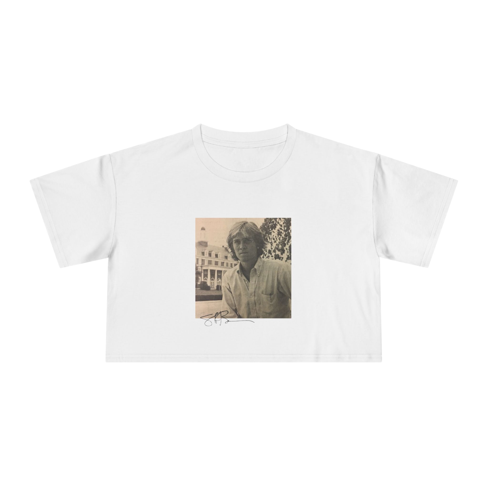 Steve Bannon in college. Vintage-Inspired Women's Crop Tee, Casual Style Top, Retro Fashion Shirt, Gift for Her, Summer Outfit Essential