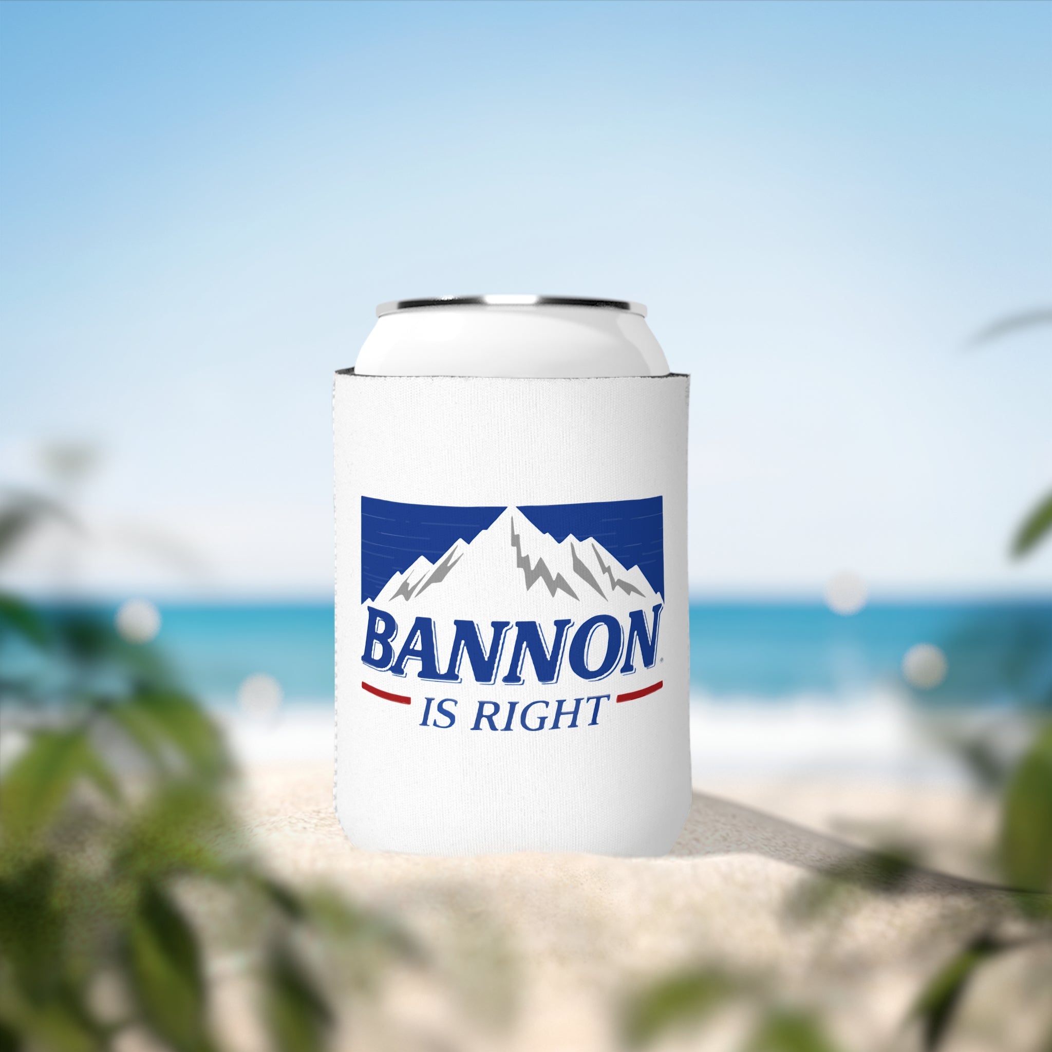 Bannon Is Right Can Cooler Sleeve, Fun Beverage Holder, Custom Drink Insulator, Summer BBQ Essential, Party Favor, Gift Idea