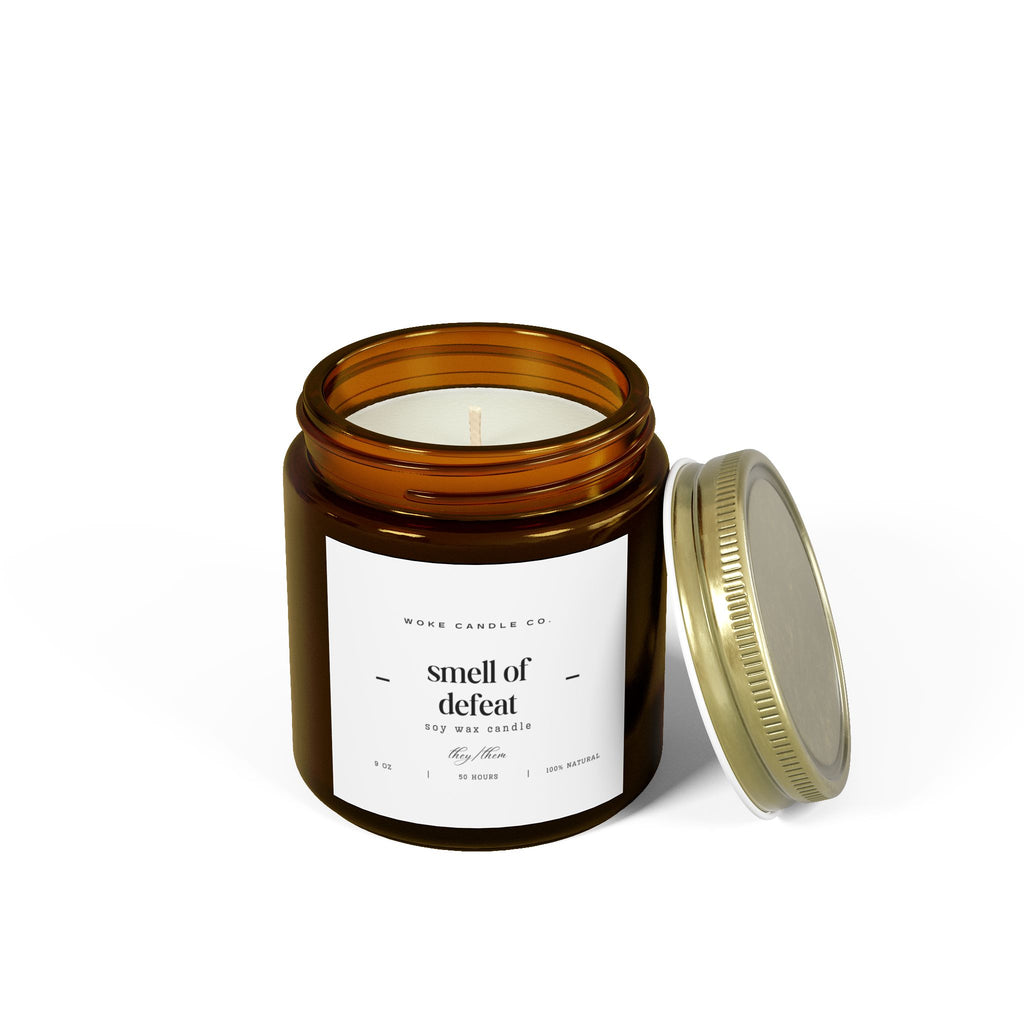 Woke Candel Co - Smell of Defeat, Cozy Home Decor, Relaxation Gift, Self-Care Essentials, Aromatherapy, Gift for Her
