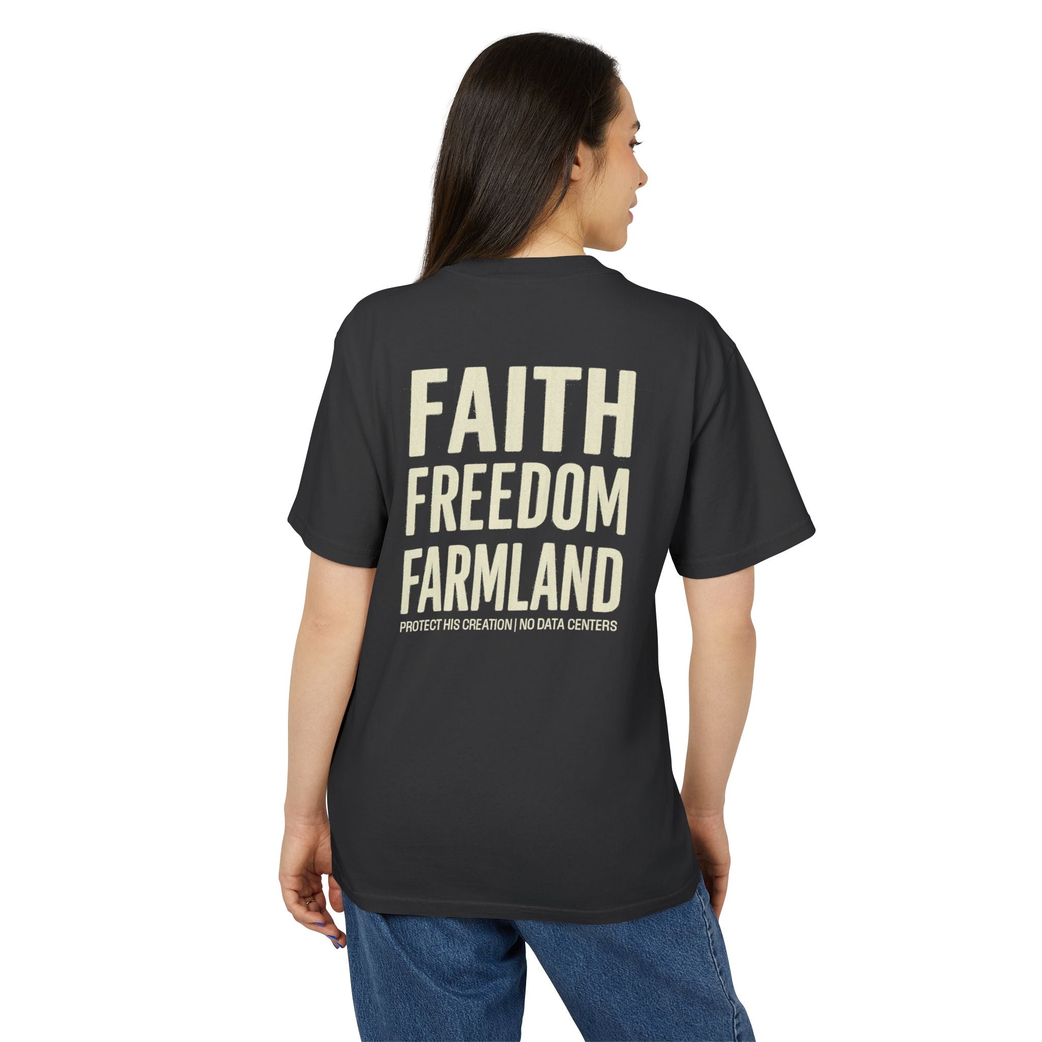 Faith Freedom Farmland Faded Tee