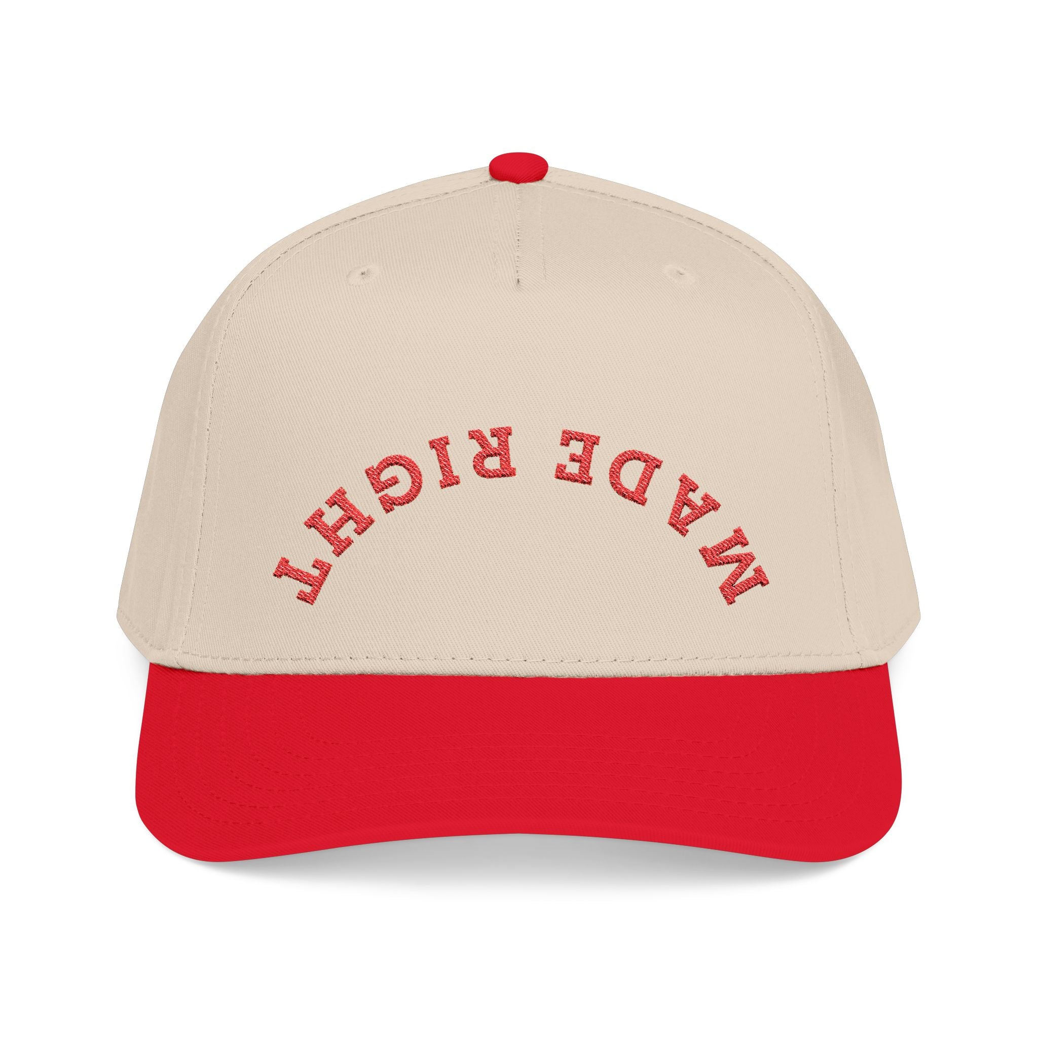 Made Right Curved Embroidered Baseball Cap - Red