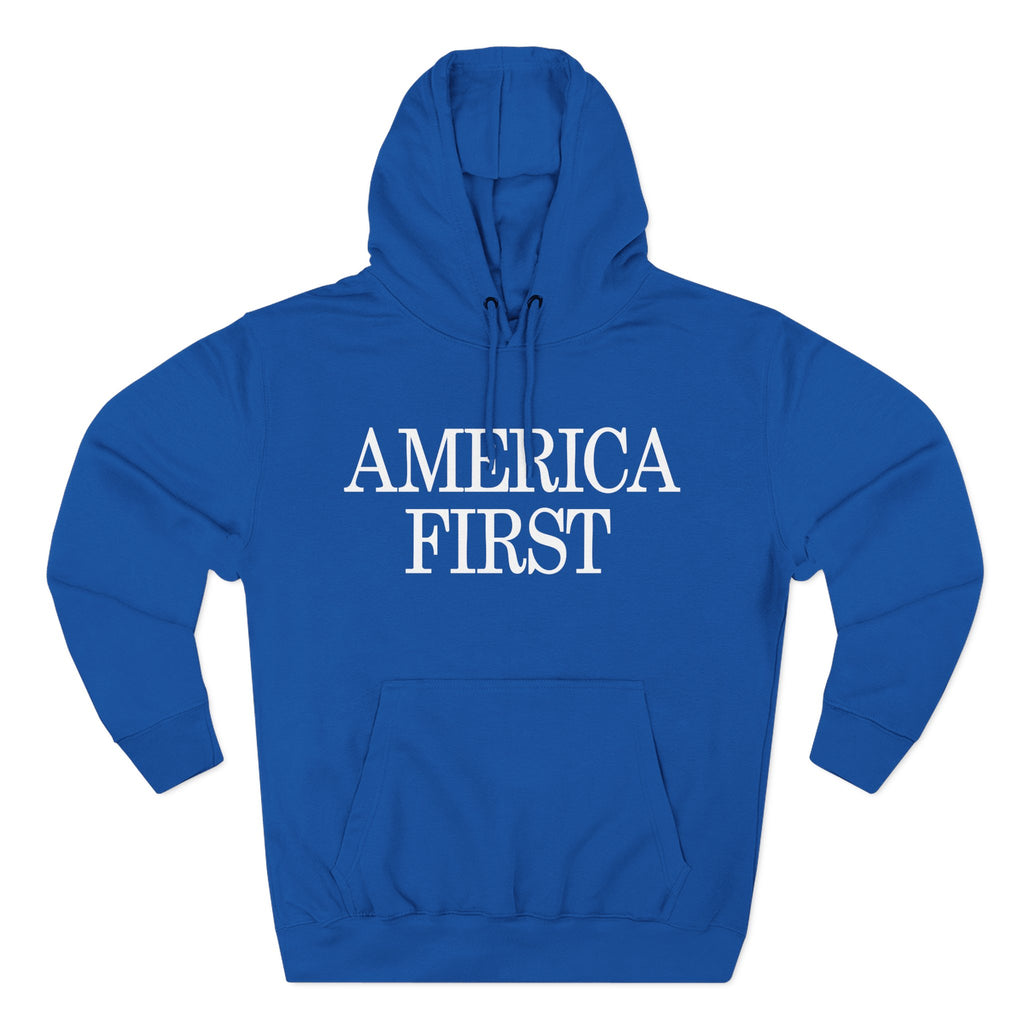 America First Blue Fleece Hoodie