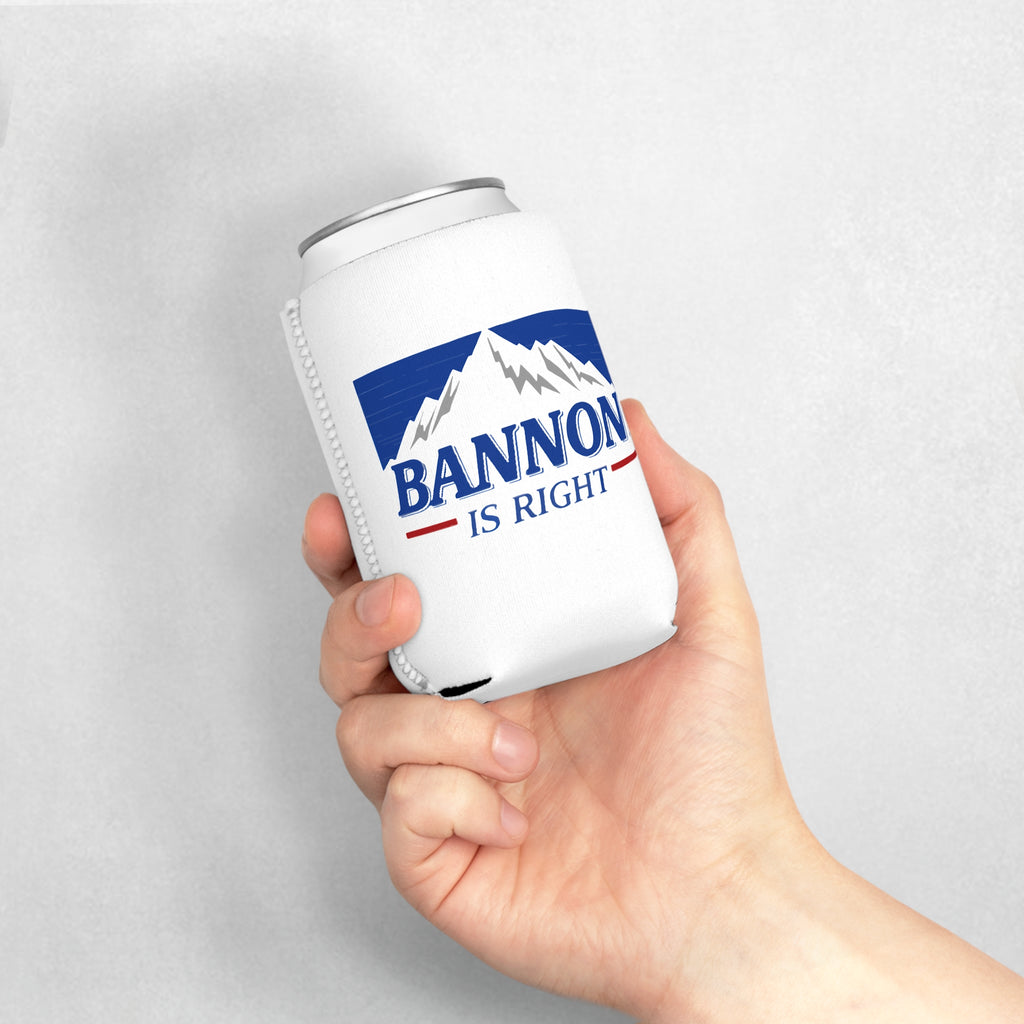 Bannon Is Right Can Cooler Sleeve, Fun Beverage Holder, Custom Drink Insulator, Summer BBQ Essential, Party Favor, Gift Idea