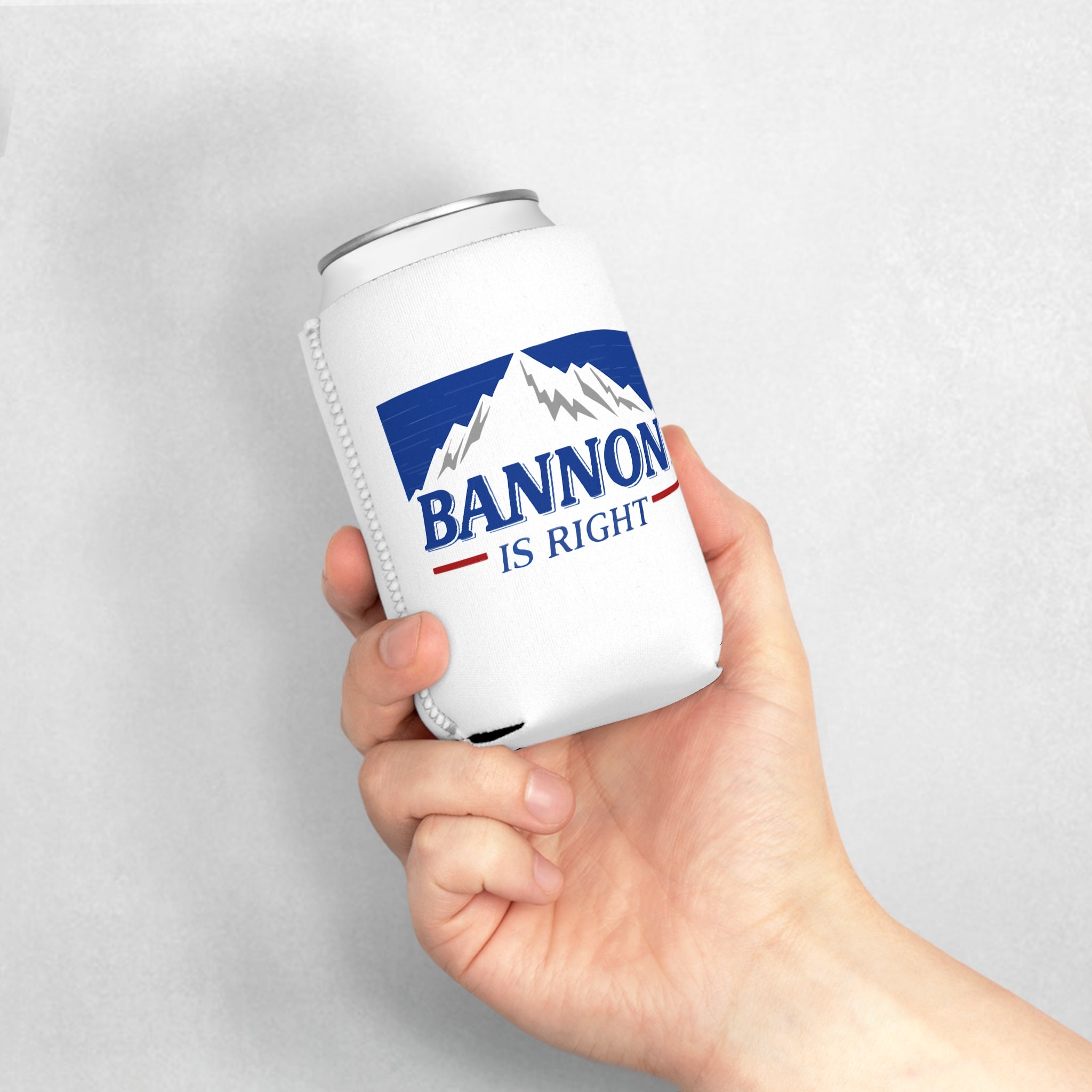 Bannon Is Right Can Cooler Sleeve, Fun Beverage Holder, Custom Drink Insulator, Summer BBQ Essential, Party Favor, Gift Idea