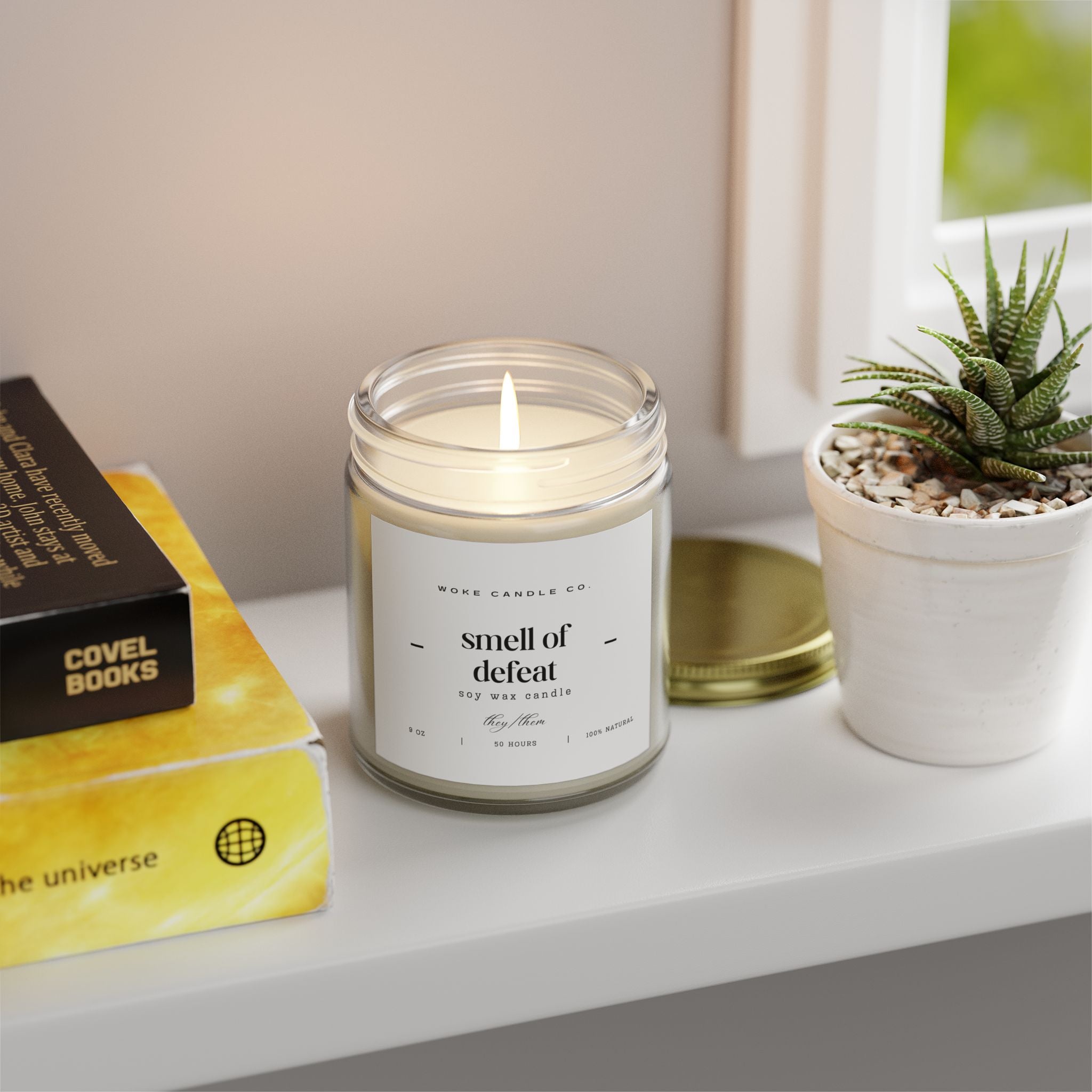 Woke Candel Co - Smell of Defeat, Cozy Home Decor, Relaxation Gift, Self-Care Essentials, Aromatherapy, Gift for Her