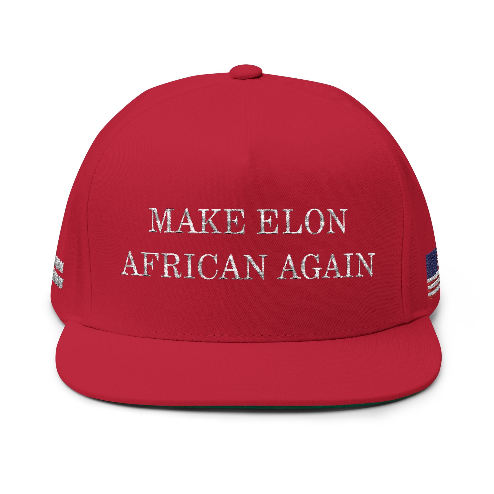Embroidered Flat Bill Cap - Make Elon African Again, Trendy Baseball Hat, Gift for Fans, Statement Hat, Unique Fashion Accessory