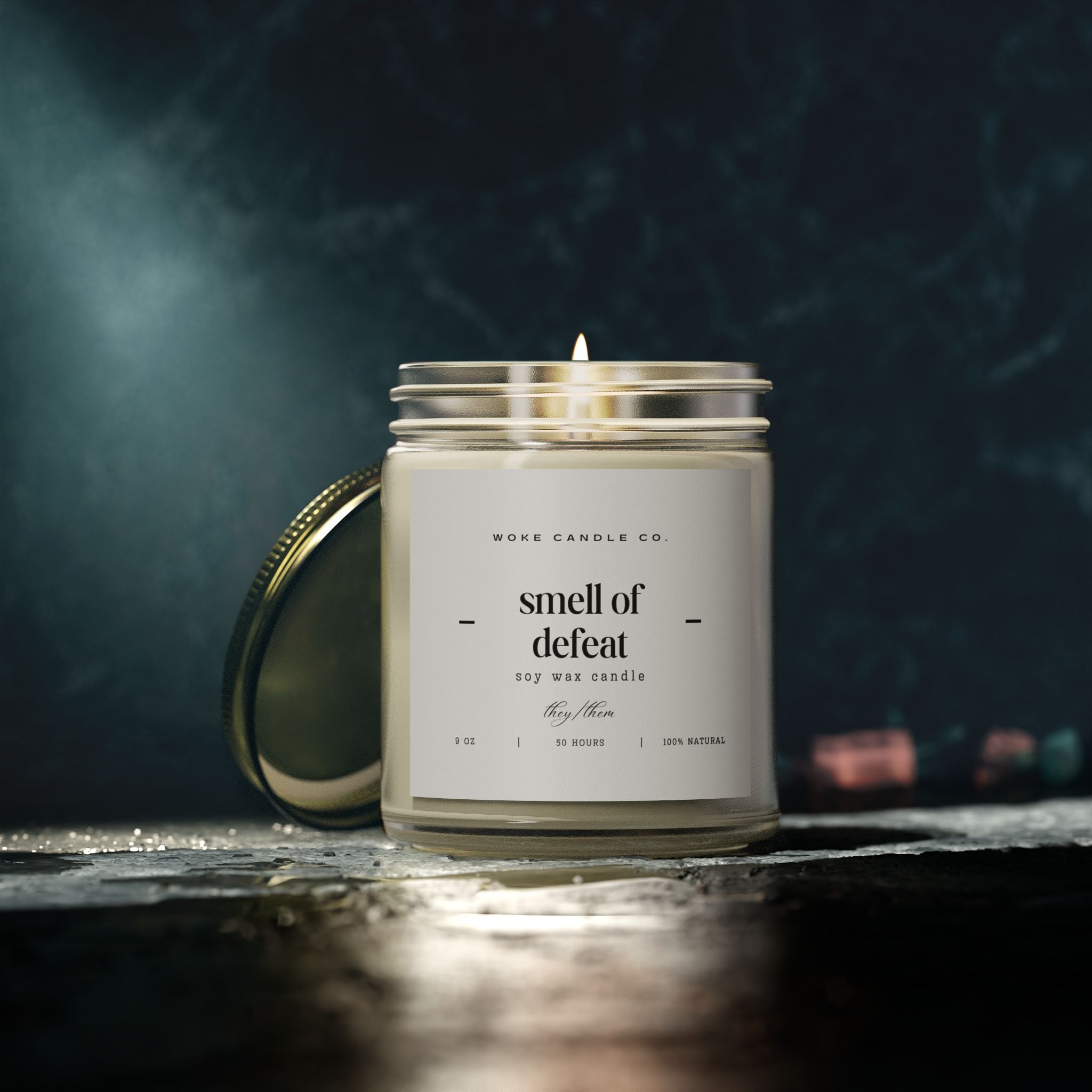Woke Candel Co - Smell of Defeat, Cozy Home Decor, Relaxation Gift, Self-Care Essentials, Aromatherapy, Gift for Her