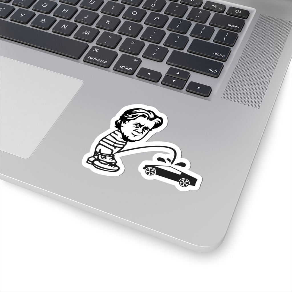 Bannon Peeing on Cybertruck Vinyl Sticker