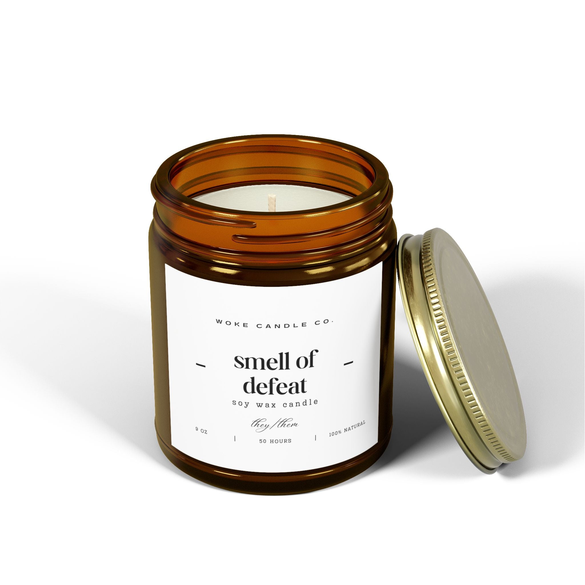Woke Candel Co - Smell of Defeat, Cozy Home Decor, Relaxation Gift, Self-Care Essentials, Aromatherapy, Gift for Her