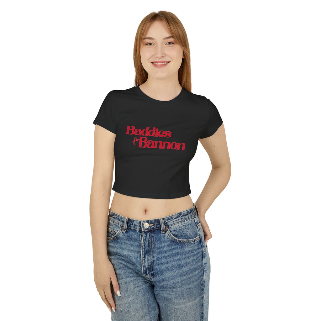 Cute Casual Baddies & Bannon Women's Baby Tee, Summer Top, Trendy T-Shirt, Gift for Friends, Feminine Style