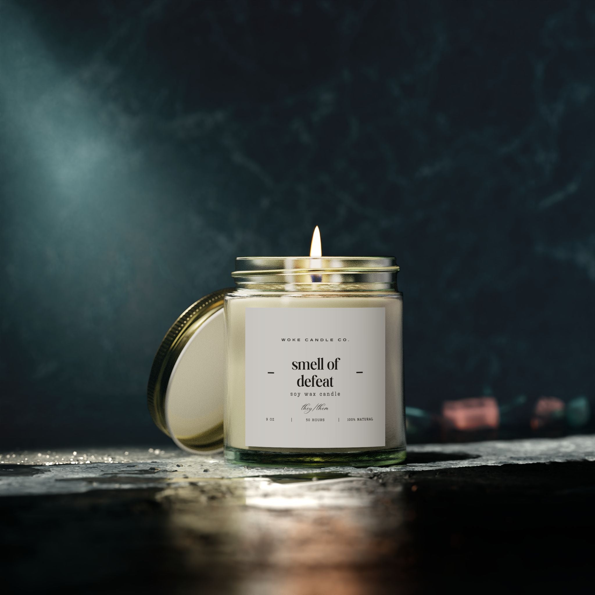 Woke Candel Co - Smell of Defeat, Cozy Home Decor, Relaxation Gift, Self-Care Essentials, Aromatherapy, Gift for Her