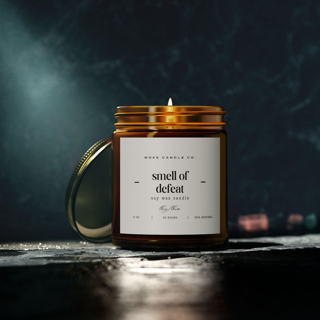 Woke Candel Co - Smell of Defeat, Cozy Home Decor, Relaxation Gift, Self-Care Essentials, Aromatherapy, Gift for Her