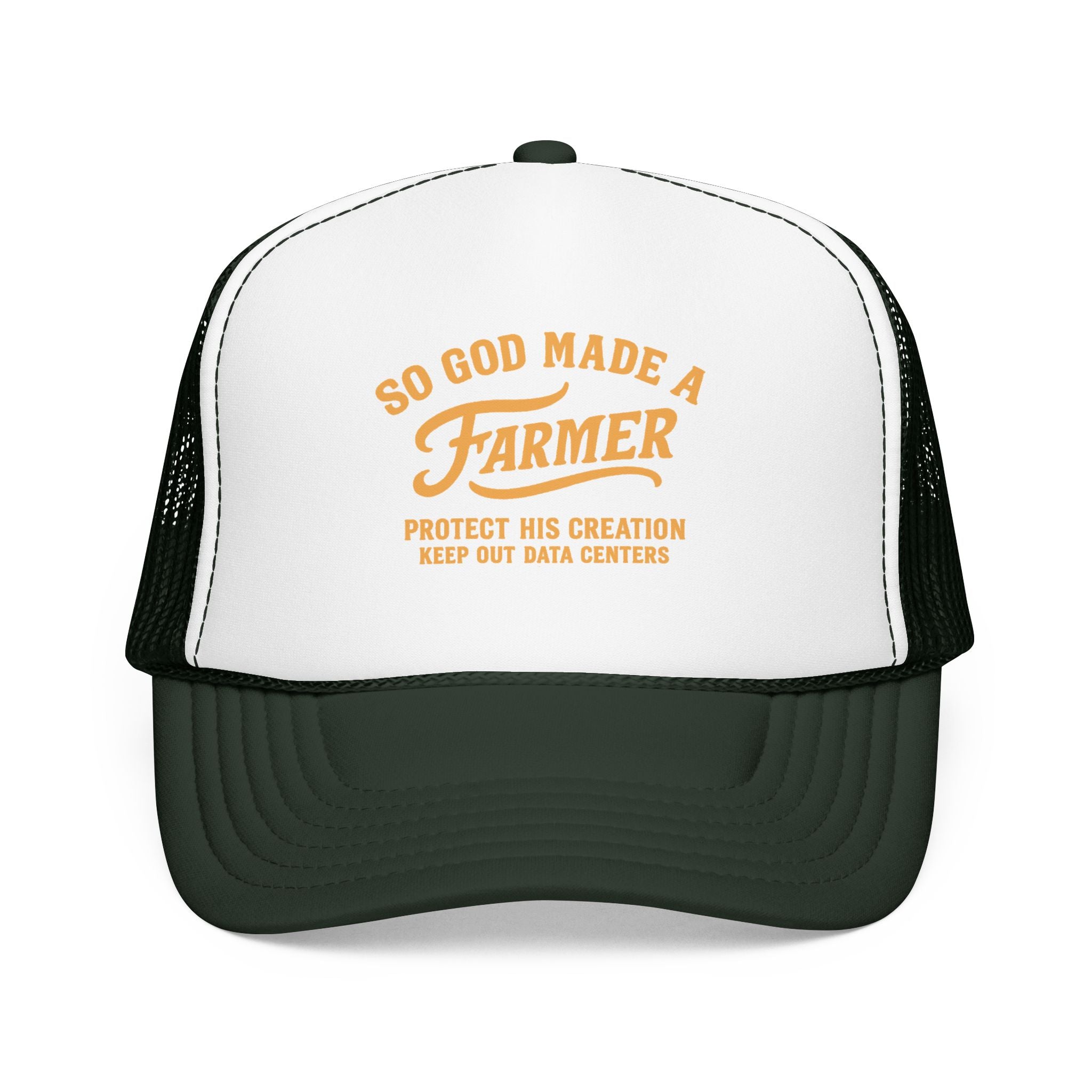 Dark Green / White / Dark Green Cap