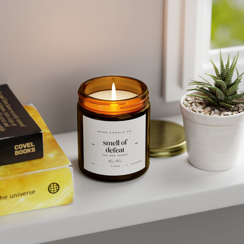 Woke Candel Co - Smell of Defeat, Cozy Home Decor, Relaxation Gift, Self-Care Essentials, Aromatherapy, Gift for Her