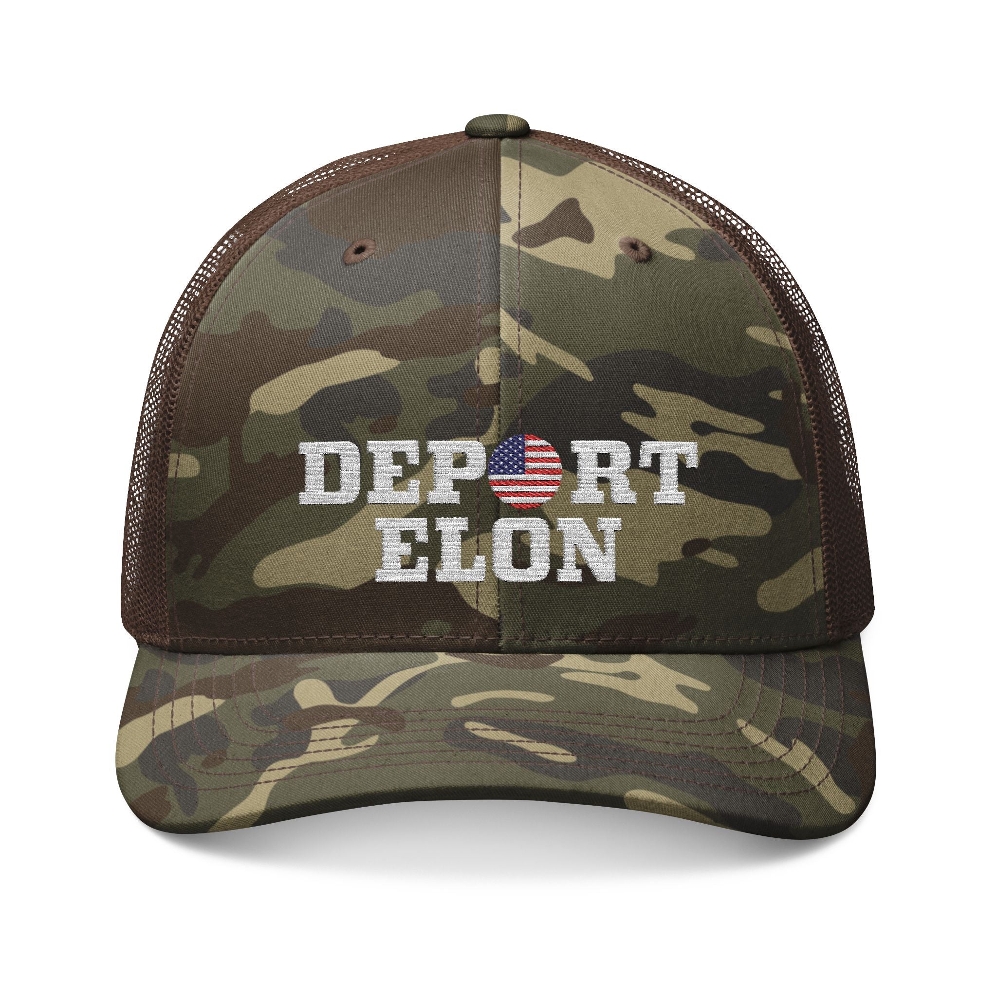 Deport Elon Camo Trucker Hat