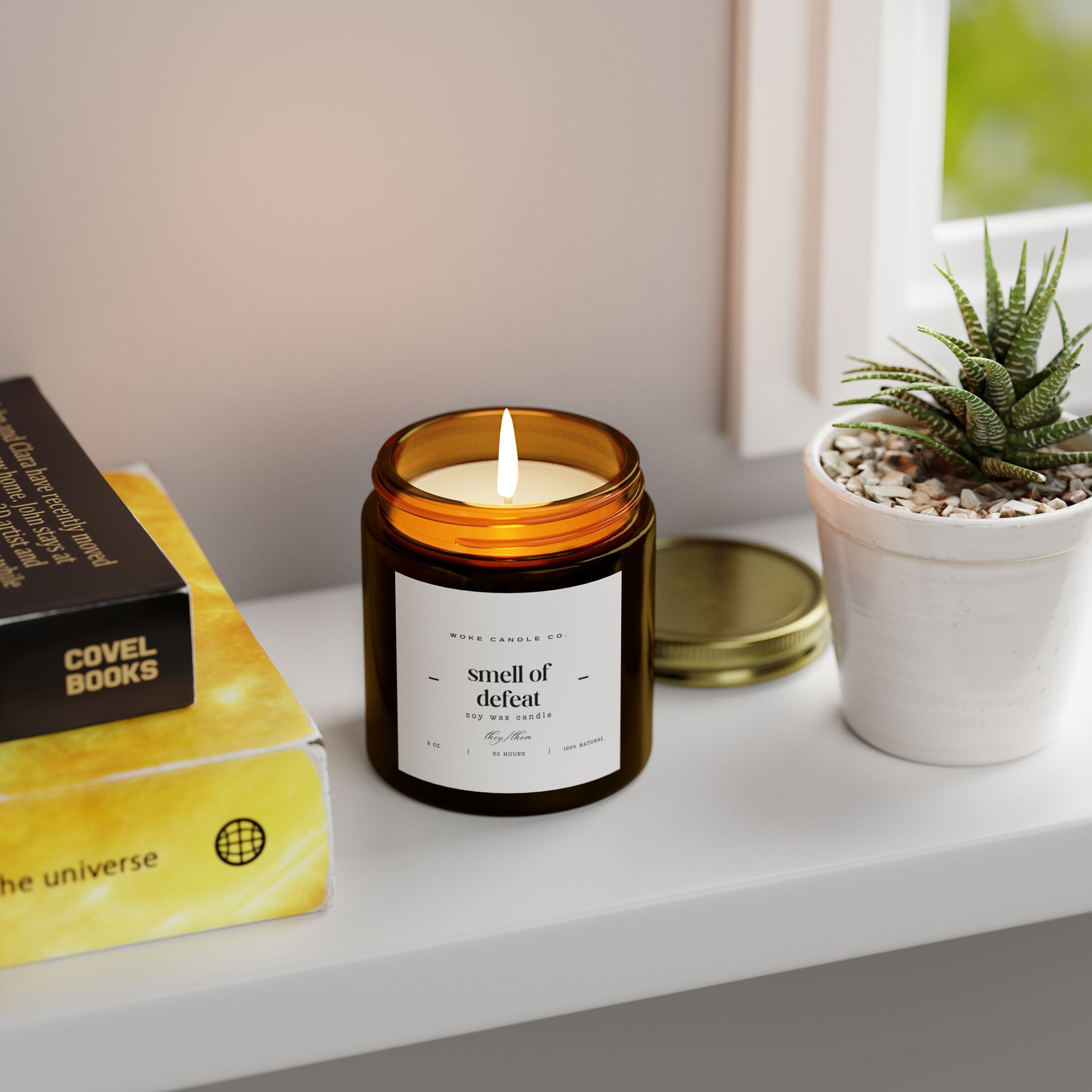 Woke Candel Co - Smell of Defeat, Cozy Home Decor, Relaxation Gift, Self-Care Essentials, Aromatherapy, Gift for Her