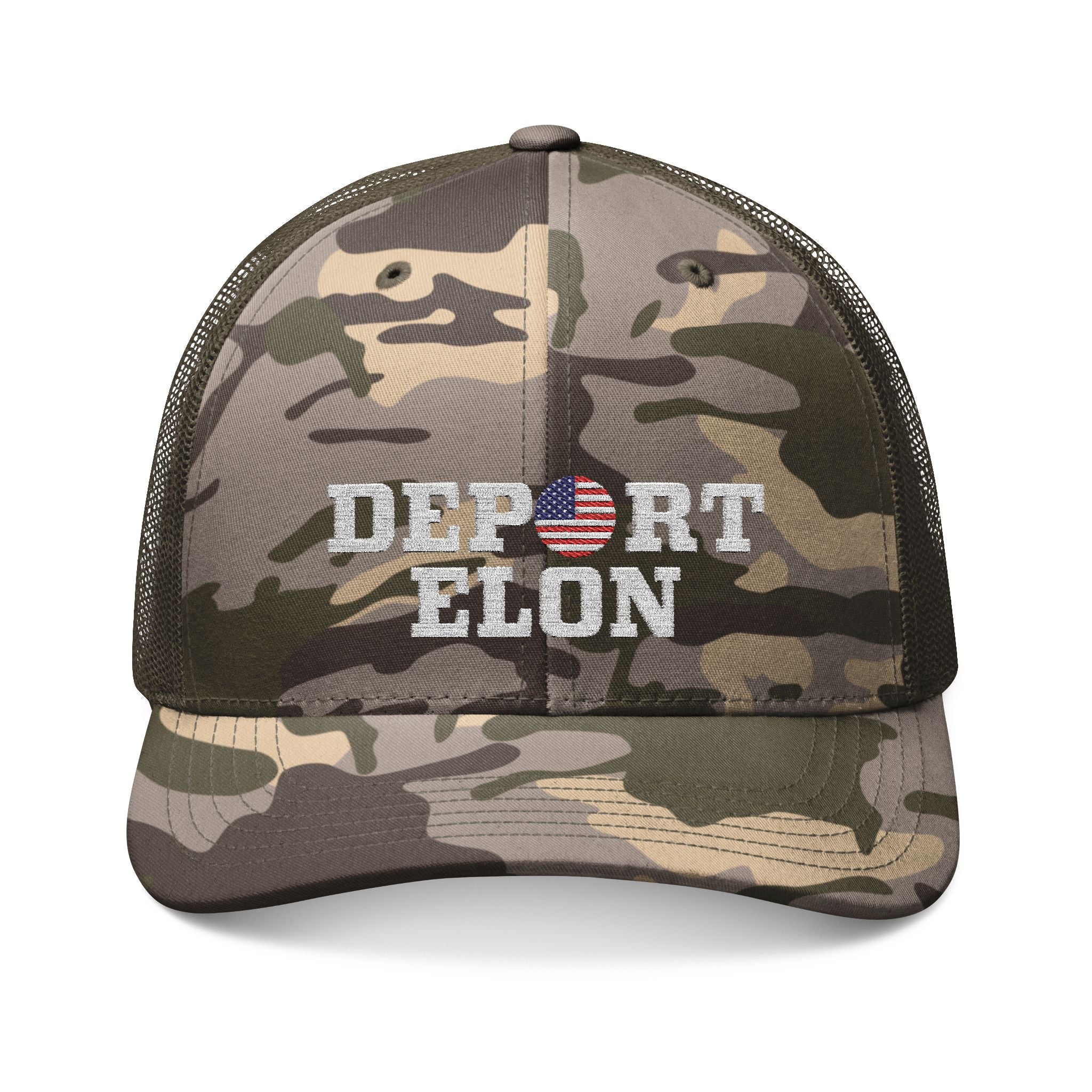 Deport Elon Camo Trucker Hat