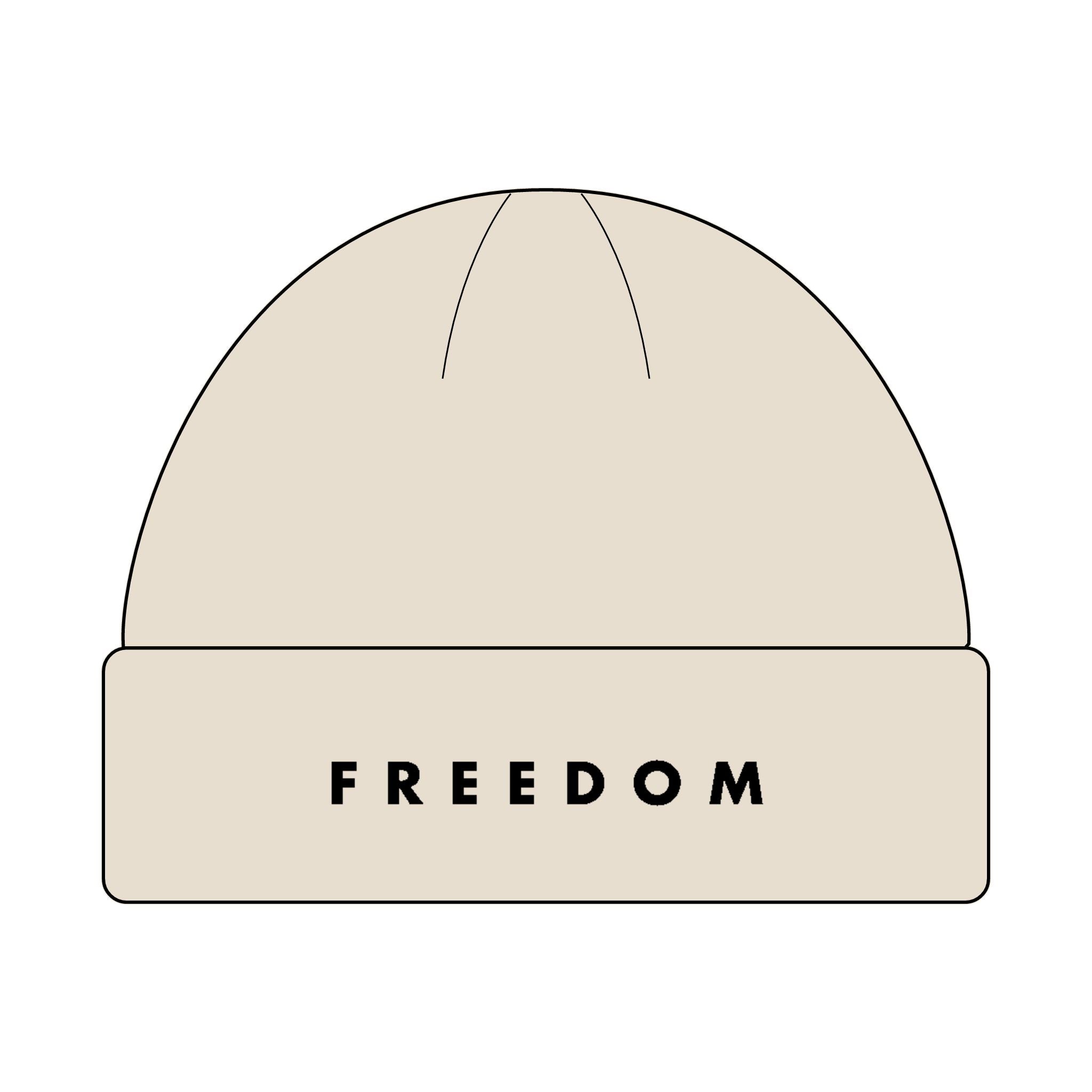 Charlie Kirk Freedom Beanie - Cream