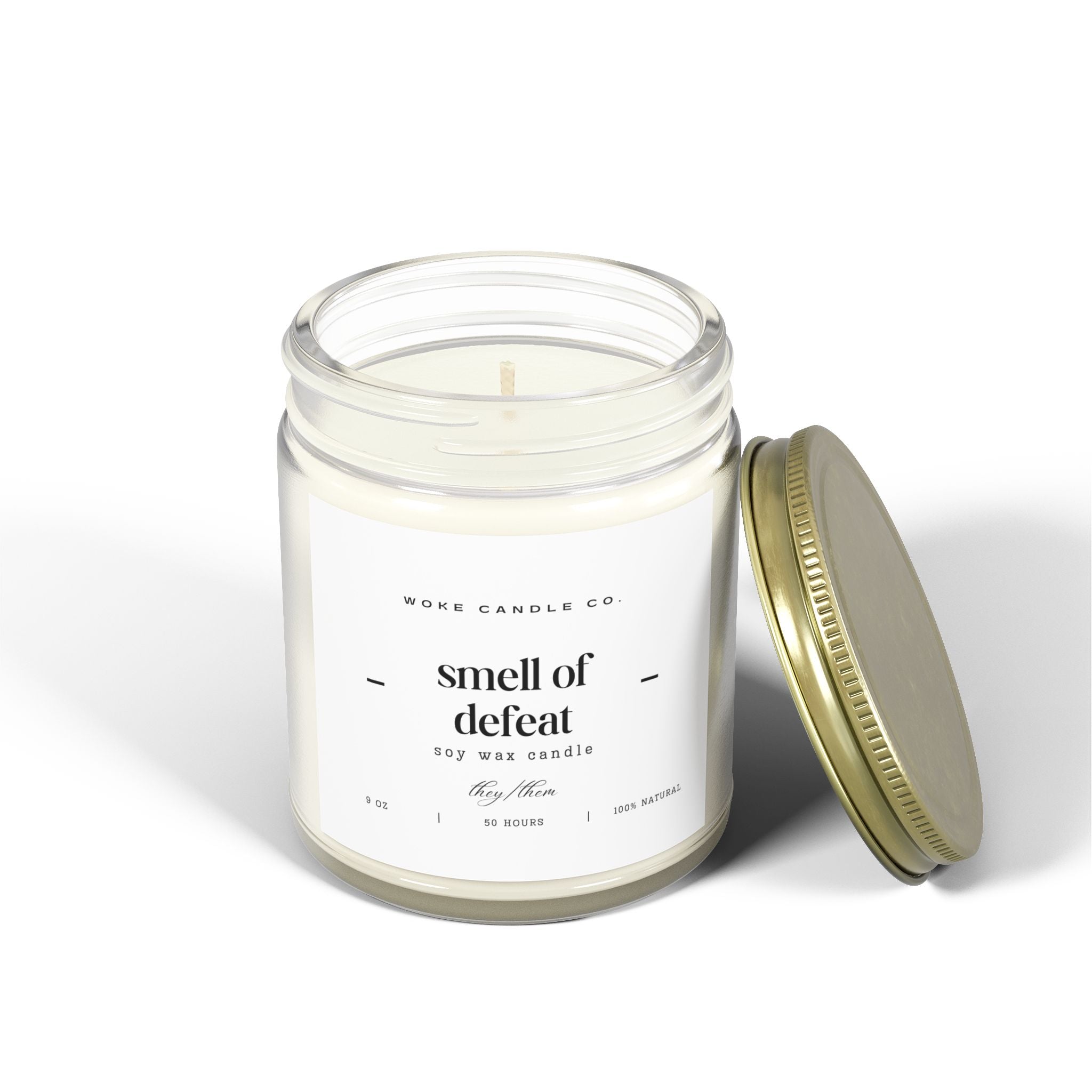 Woke Candel Co - Smell of Defeat, Cozy Home Decor, Relaxation Gift, Self-Care Essentials, Aromatherapy, Gift for Her