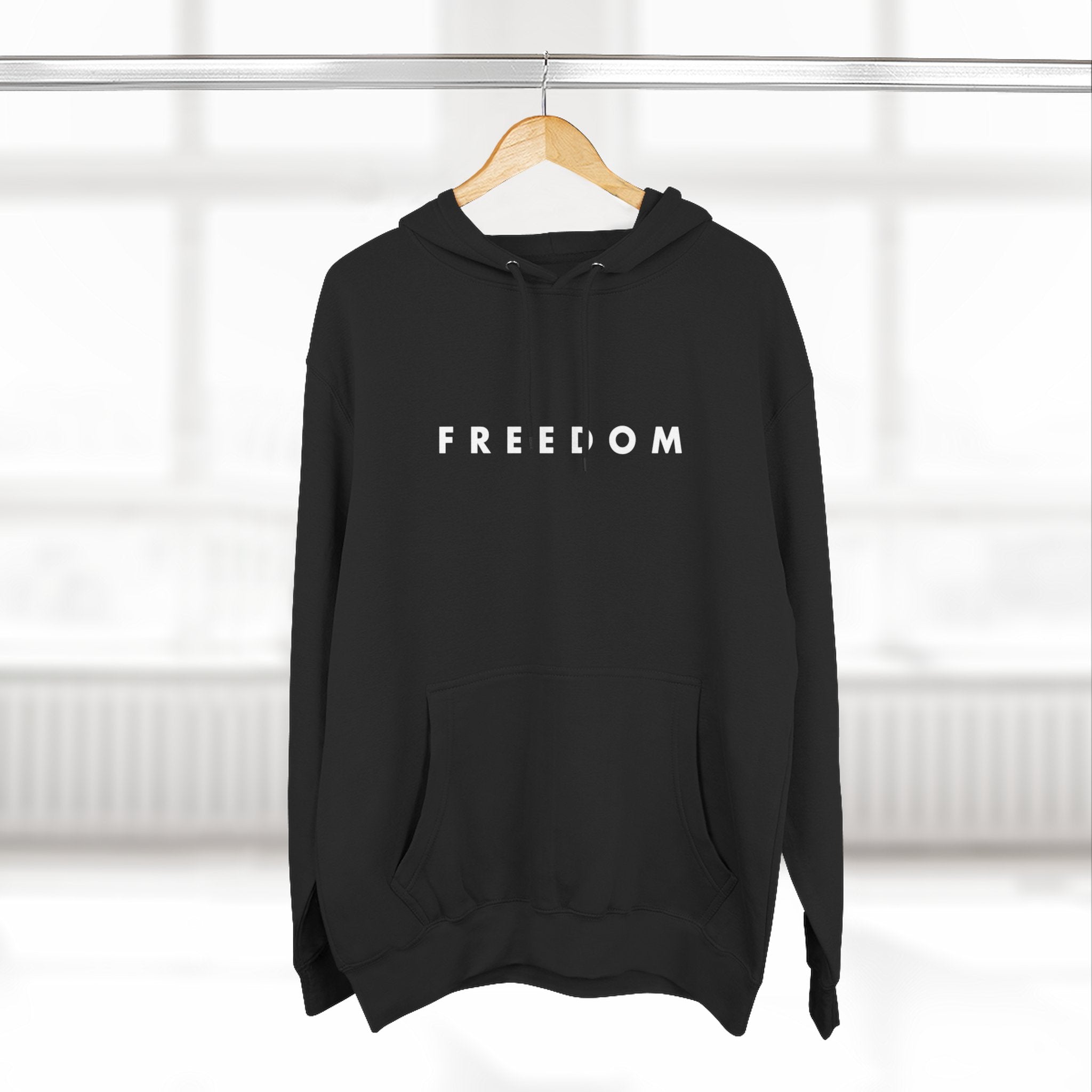 Three-Panel Fleece Hoodie - Freedom Charlie Kirk Turning Point USA Design