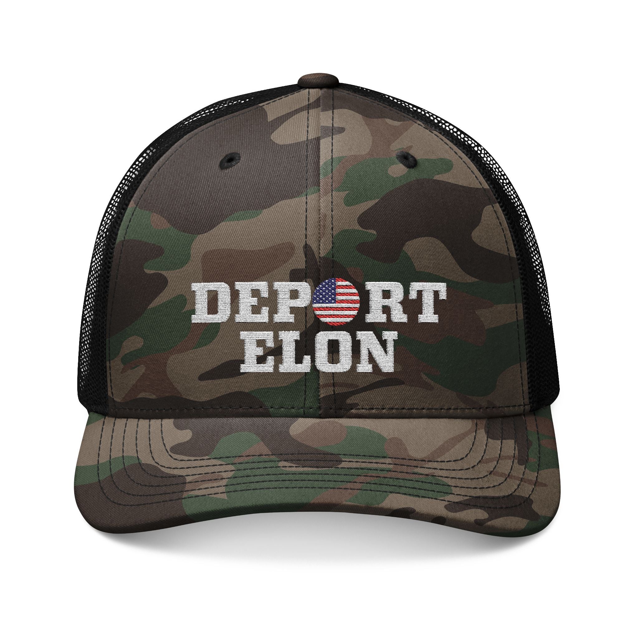 Deport Elon Camo Trucker Hat